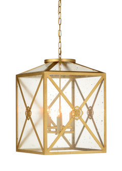 Shayla Copas Six Light Lantern in Antique Gold/Clear/Gold Flecks (460|69786)