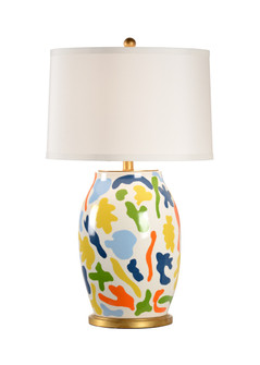 Jamie Merida One Light Table Lamp in White/Multicolor (460|69755)