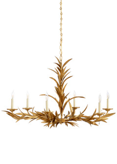 Claire Bell Six Light Chandelier in Gold (460|69208)