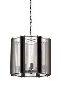 Wildwood (General) Eight Light Chandelier in Satin Black/Clear/Fluted (460|67203)