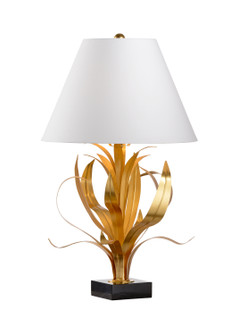 Larry Laslo One Light Table Lamp in Antique Gold Leaf/Natural Black (460|65658)
