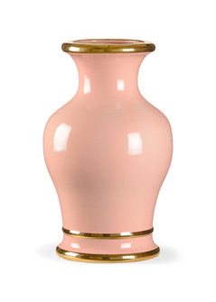 Shayla Copas Vase in Coral Glaze/Metallic Gold (460|384983)