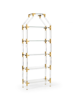 Chelsea House (General) Etagere in Clear/Beveled/Brass (460|384976)