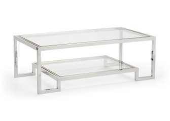 Chelsea House (General) Cocktail Table in Polished Nickel/Brass/Clear (460|384970)