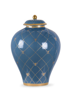 Shayla Copas Jar in Blue Glaze/Metallic Gold (460|384919)