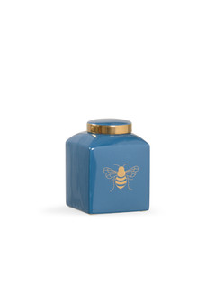 Shayla Copas Jar in Blue Glaze/Metallic Gold (460|384918)