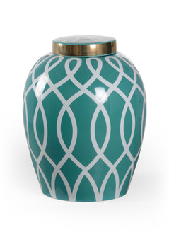 Shayla Copas Jar in Teal Green Glaze/Metallic Gold (460|384903)