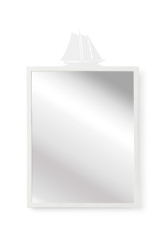 Jamie Merida Mirror in Matte White/Clear (460|384756)