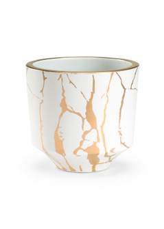 Chelsea House Misc Cachepot in White/Gold (460|384538)