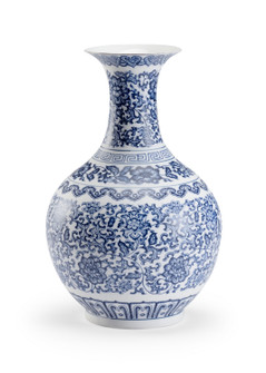 Chelsea House (General) Vase in White/Blue/Matte (460|384512)