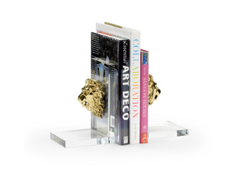 Chelsea House (General) Bookends in Clear/Polished Brass (460|383833)