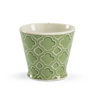 Chelsea House (General) Planter in Green Crackle Glaze/Off White (460|383427)