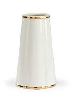 Bradshaw Orrell Vase in Off White Glaze/Old Gold Trim (460|382692)