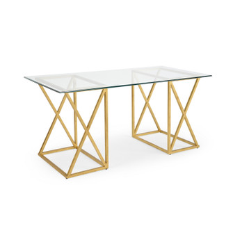 Lisa Kahn Desk in Antique Gold/Clear (460|382028)