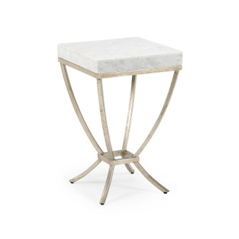 Pam Cain Side Table in Silver/White (460|382002)