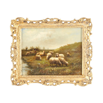 Chelsea House Misc Sheep W/Cottage in Gold (460|380316)
