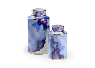 Wildwood Vase in Blue/White/Gold (460|301659)