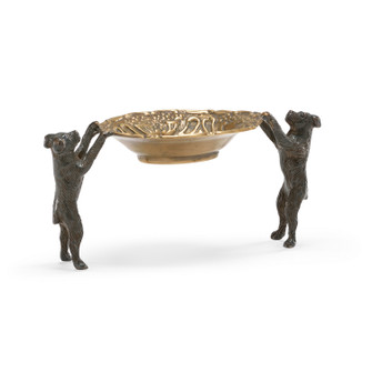Wildwood Dogs Bearing Dish in Gold (460|300610)
