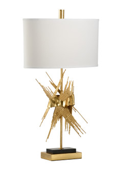 Wildwood (General) One Light Table Lamp in Antique Gold Leaf/Natural Black (460|22462)