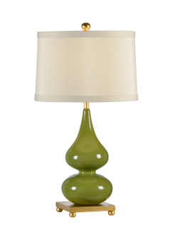 Wildwood (General) One Light Table Lamp in Toad Green Glaze/Gold Leaf (460|22408)