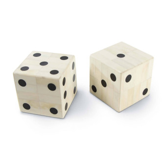 Oversized Oversized Bone Gaming Dice Pair in Natural (400|20-1413)