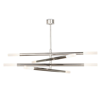 Wick Eight Light Chandelier in Polished Nickel (400|16-1363PN)