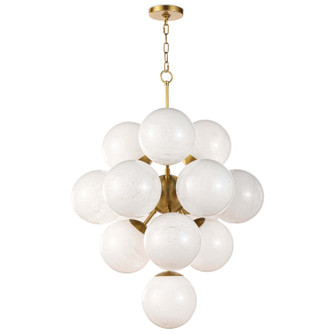 La Dame 13 Light Chandelier in Natural Brass (400|16-1278SRLNB)