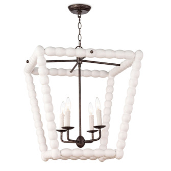 Perennial Four Light Chandelier in White (400|16-1254WT)