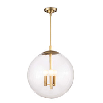 Cafe Three Light Pendant in Natural Brass (400|16-1247NB)