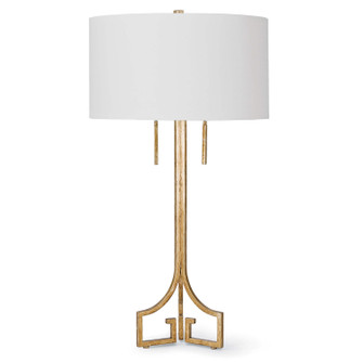 Le Two Light Table Lamp in Antique Gold Leaf (400|13-1076AGL)