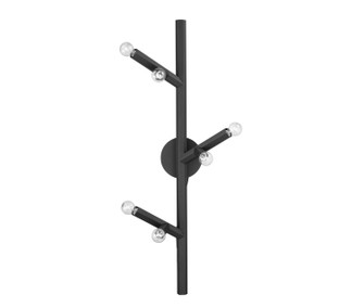 The Oaks Six Light Wall Sconce in Black (192|HF8886-BLK)
