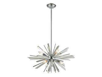 Palisades Ave. Six Light Chandelier in Chrome w/Clear Glass (192|HF8201-CH)
