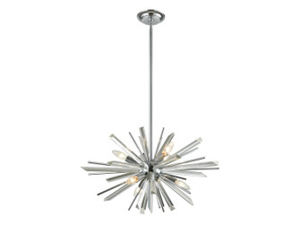 Palisades Ave. Six Light Chandelier in Chrome With Clear Glass (192|HF8201-CH)