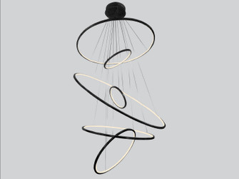 Aria LED Chandelier in Polished Black Gunmetal Chrome (192|HF4446-BK)