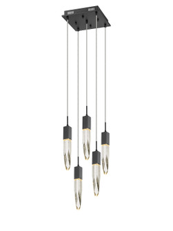 Aspen LED Pendant in Black (192|HF1900-5-AP-BK)