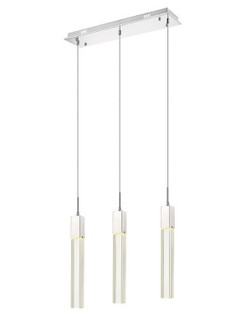 The Original Glacier Avenue Three Light Pendant in Polished Chrome (192|HF1900-3-GL-CH-C)