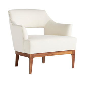 Laurette Upholstery - Chair in White Muslin/Walnut (314|8153)