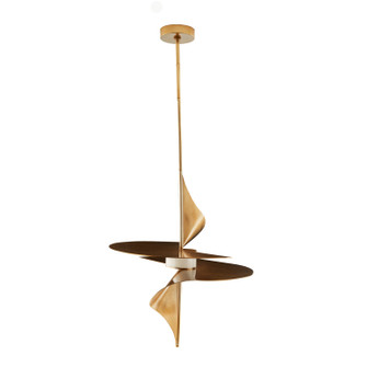 Renly One Light Pendant in Pale Gold Leaf (314|49521)