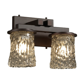 Veneto Luce Two Light Bath Bar in Dark Bronze (102|GLA-8772-16-CLRT-DBRZ)