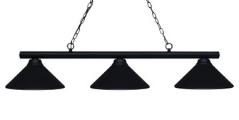Sharp Shooter Three Light Billiard in Matte Black (224|155-3MB-MMB)