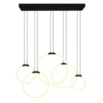 Hoops LED Chandelier in Black (401|1273P44-5-101-RC)