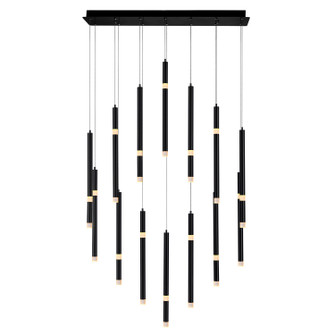 Flute LED Chandelier in Black (401|1262P32-14-101)