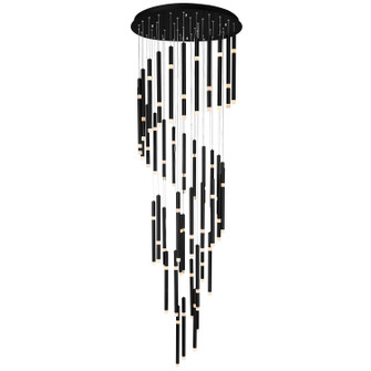 Flute LED Chandelier in Black (401|1262P30-54-101)