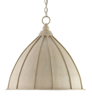 Fenchurch Cream Pendant One Light Pendant in Oyster Cream/Silver Leaf (142|9149)