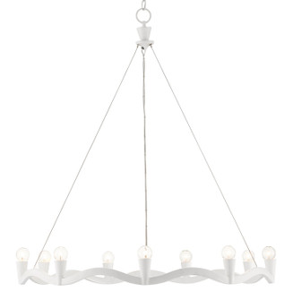 Serpentina Nine Light Chandelier in Gesso White (142|9000-0730)