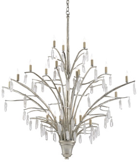 Raux Collection 21 Light Chandelier in Contemporary Silver Leaf/Natural (142|9000-0508)