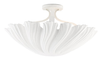 Hadley Collection Three Light Semi-Flush Mount in Gesso White (142|9000-0466)