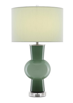 Duende One Light Table Lamp in Light and Dark Green/Polished Nickel/Clear (142|6000-0606)