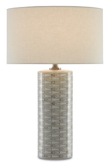 Fisch One Light Table Lamp in Gray/White/Antique Nickel (142|6000-0283)