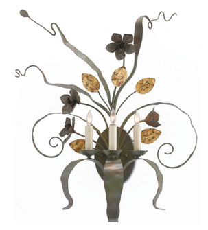 Bunny Williams Three Light Wall Sconce in Verdigris/Antique Gold Leaf (142|5000-0067)